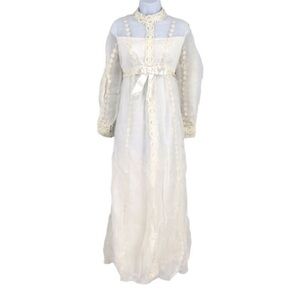 Alfred Angelo Original By Edythe Vincent M Vintage Wedding Dress Ivory Lace